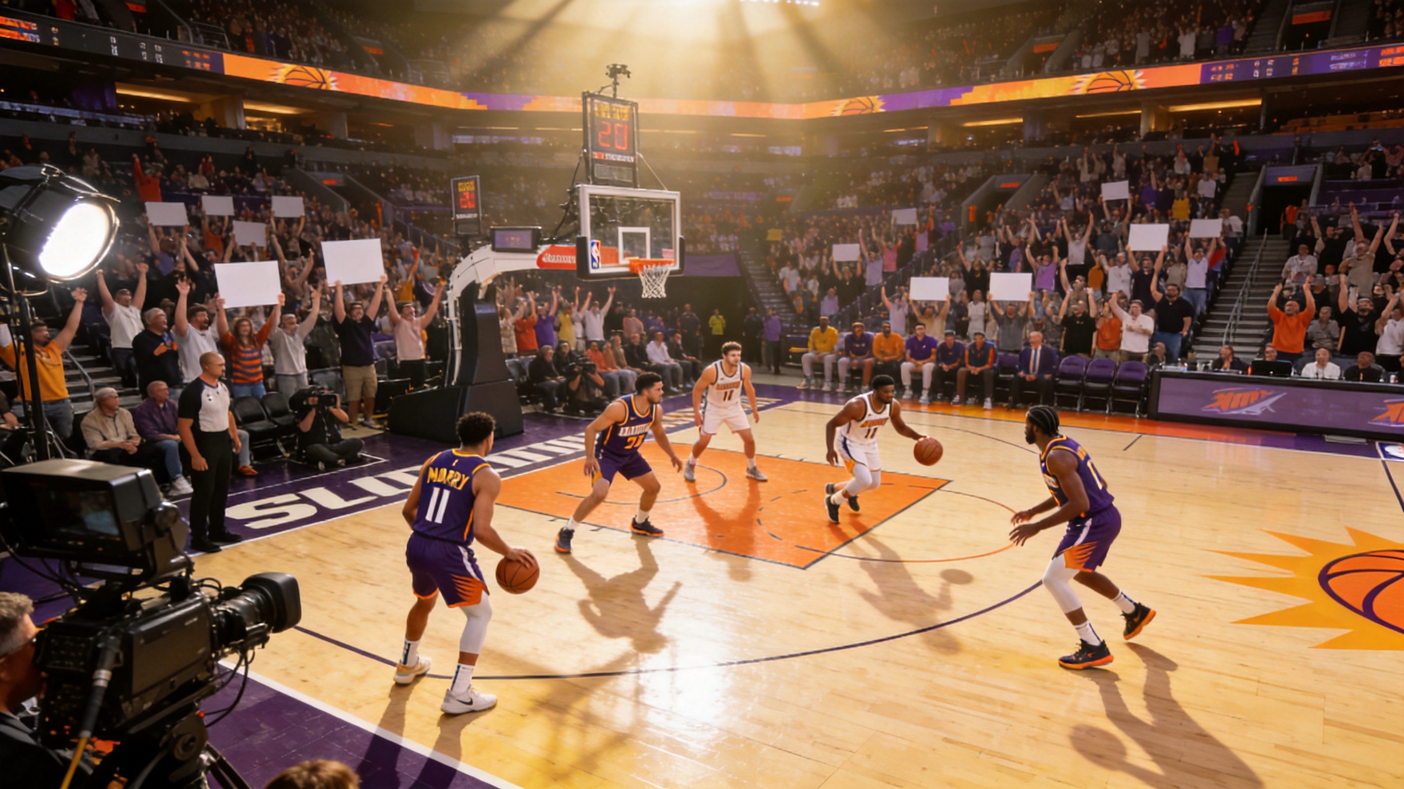 NBA 太阳 vs 掘金比赛画面