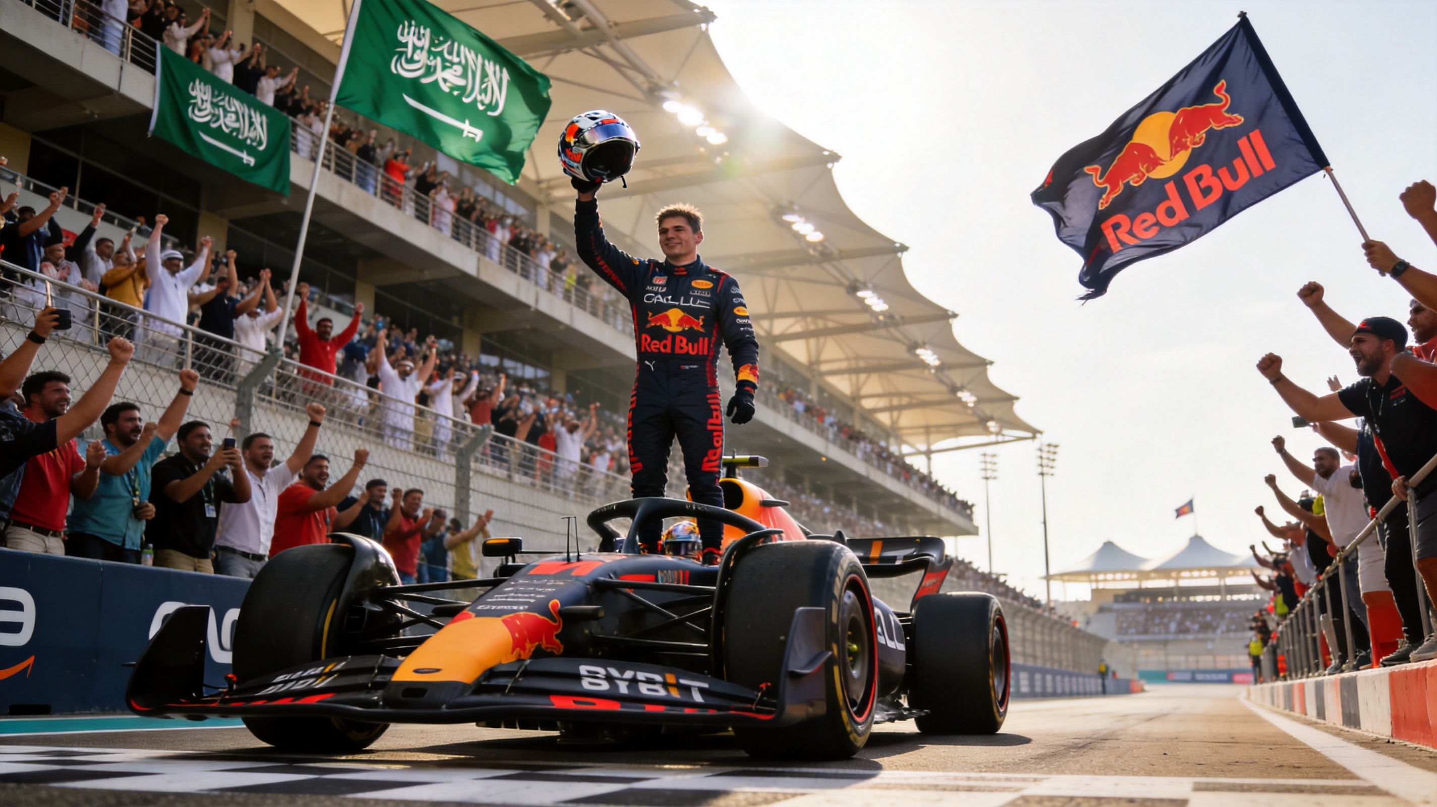 F1 沙特站比赛画面